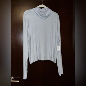 Old Navy Women's Ribbed Cowl Neck Long Sleeve Shirt